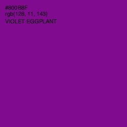 #800B8F - Violet Eggplant Color Image