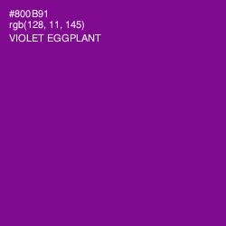 #800B91 - Violet Eggplant Color Image