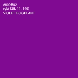 #800B92 - Violet Eggplant Color Image