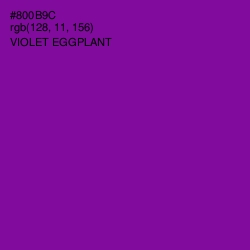 #800B9C - Violet Eggplant Color Image