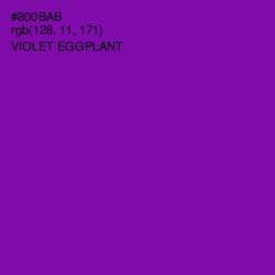 #800BAB - Violet Eggplant Color Image