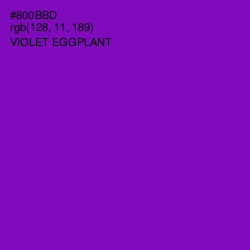 #800BBD - Violet Eggplant Color Image