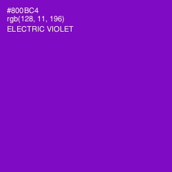 #800BC4 - Electric Violet Color Image