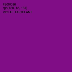 #800C86 - Violet Eggplant Color Image