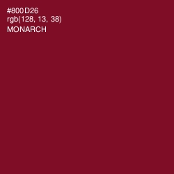 #800D26 - Monarch Color Image