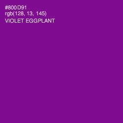 #800D91 - Violet Eggplant Color Image