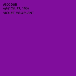 #800D9B - Violet Eggplant Color Image