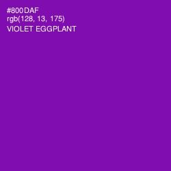 #800DAF - Violet Eggplant Color Image