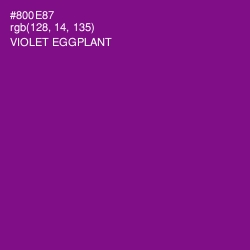 #800E87 - Violet Eggplant Color Image