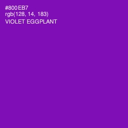 #800EB7 - Violet Eggplant Color Image
