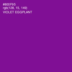 #800F95 - Violet Eggplant Color Image