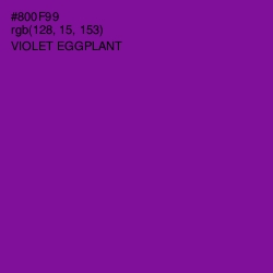 #800F99 - Violet Eggplant Color Image