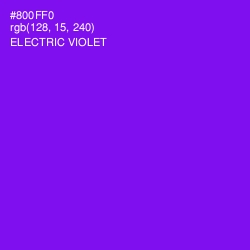 #800FF0 - Electric Violet Color Image