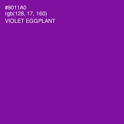 #8011A0 - Violet Eggplant Color Image