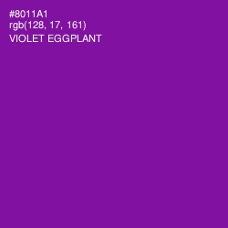 #8011A1 - Violet Eggplant Color Image