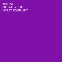 #8011A8 - Violet Eggplant Color Image