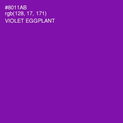 #8011AB - Violet Eggplant Color Image