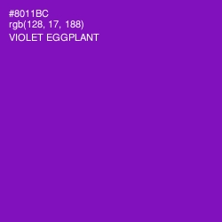 #8011BC - Violet Eggplant Color Image