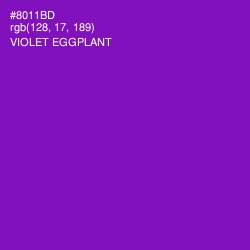 #8011BD - Violet Eggplant Color Image