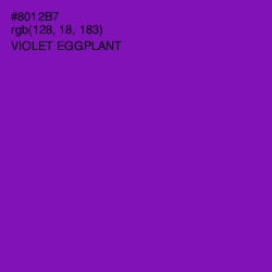 #8012B7 - Violet Eggplant Color Image