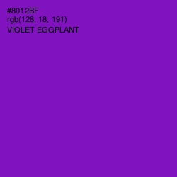 #8012BF - Violet Eggplant Color Image