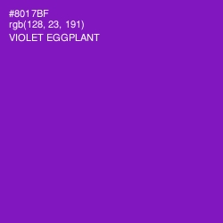 #8017BF - Violet Eggplant Color Image