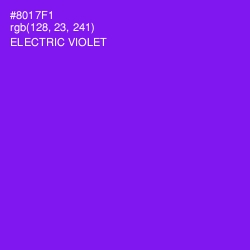 #8017F1 - Electric Violet Color Image
