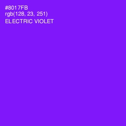 #8017FB - Electric Violet Color Image