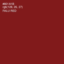 #801A1B - Falu Red Color Image