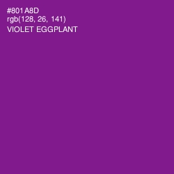 #801A8D - Violet Eggplant Color Image