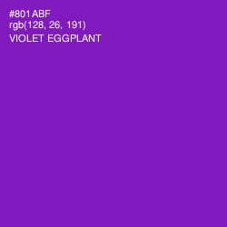 #801ABF - Violet Eggplant Color Image