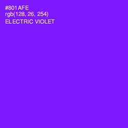 #801AFE - Electric Violet Color Image