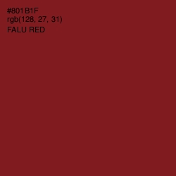 #801B1F - Falu Red Color Image