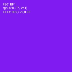 #801BF1 - Electric Violet Color Image