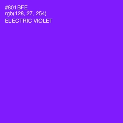 #801BFE - Electric Violet Color Image