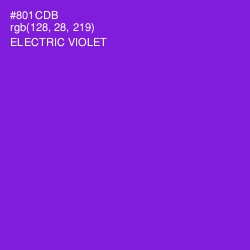 #801CDB - Electric Violet Color Image