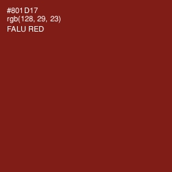 #801D17 - Falu Red Color Image