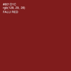 #801D1C - Falu Red Color Image