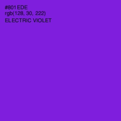 #801EDE - Electric Violet Color Image