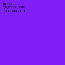 #801EF8 - Electric Violet Color Image