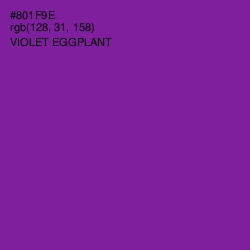 #801F9E - Violet Eggplant Color Image