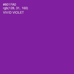 #801FA0 - Vivid Violet Color Image