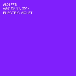 #801FFB - Electric Violet Color Image