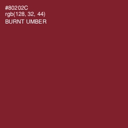 #80202C - Burnt Umber Color Image