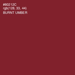 #80212C - Burnt Umber Color Image