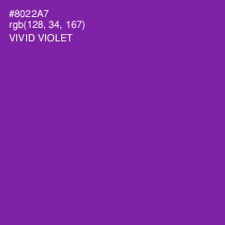 #8022A7 - Vivid Violet Color Image