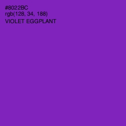 #8022BC - Violet Eggplant Color Image