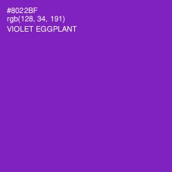 #8022BF - Violet Eggplant Color Image