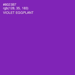 #8023B7 - Violet Eggplant Color Image