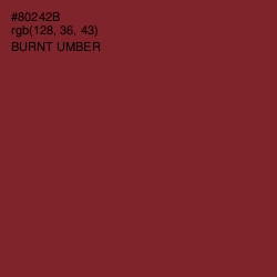 #80242B - Burnt Umber Color Image